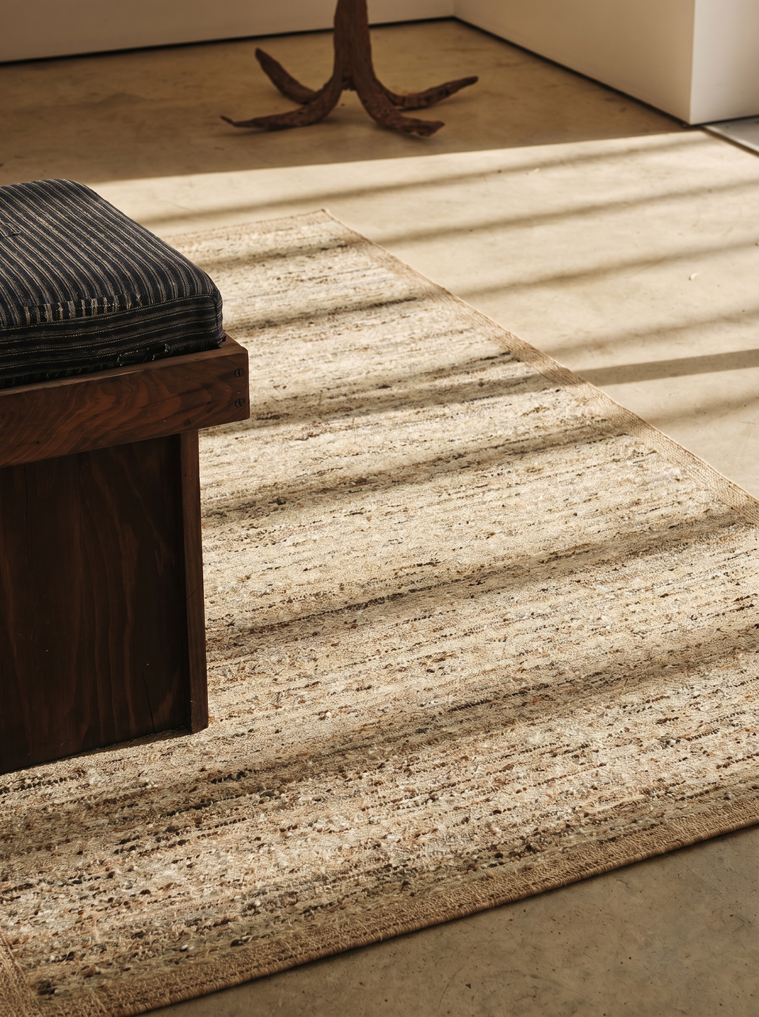 Urumchi 100% Natural Wool and Jute Blend Handwoven Rug for Living Room, Lounge, Hallway, and Kitchen 01MULTNATURAL