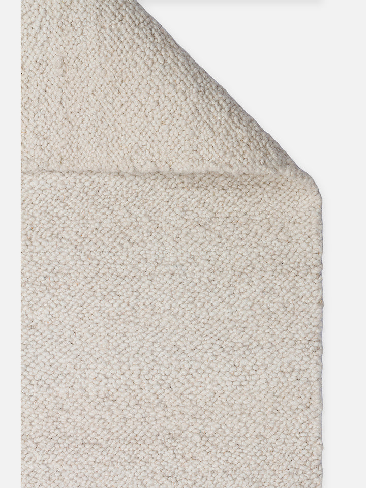 Agra Series Wool, Polyester and Cotton Blend Handwoven Rug IVORY