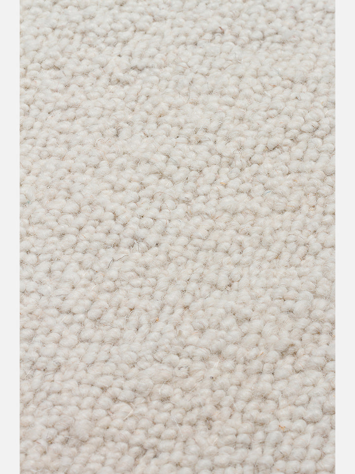 Agra Series Wool, Polyester and Cotton Blend Handwoven Rug IVORY