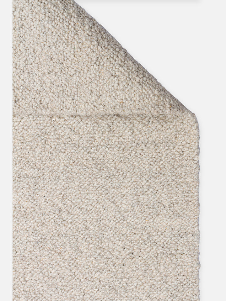 Agra Series Wool, Polyester and Cotton Blend Handwoven Rug SILVER