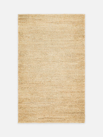 Baccarat Jüt %100 Naturel Oturma Odası Koridor Antre Mutfak Balkon El Dokuma Hasır Halı BAC CREAM - Carpetdocia - kusbakisi
