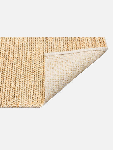 Baccarat Jüt %100 Naturel Oturma Odası Koridor Antre Mutfak Balkon El Dokuma Hasır Halı BAC CREAM - Carpetdocia