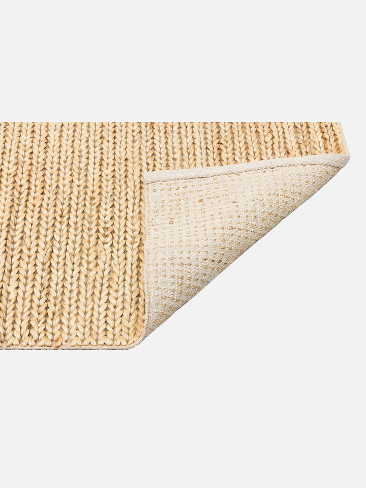 Baccarat Jüt %100 Naturel Oturma Odası Koridor Antre Mutfak Balkon El Dokuma Hasır Halı BAC CREAM - Carpetdocia