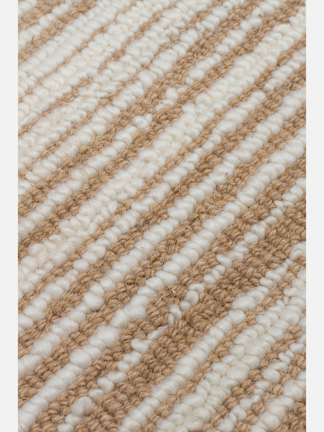 Barcelona Series Wool and Cotton Blend Handwoven Rug BEIGE