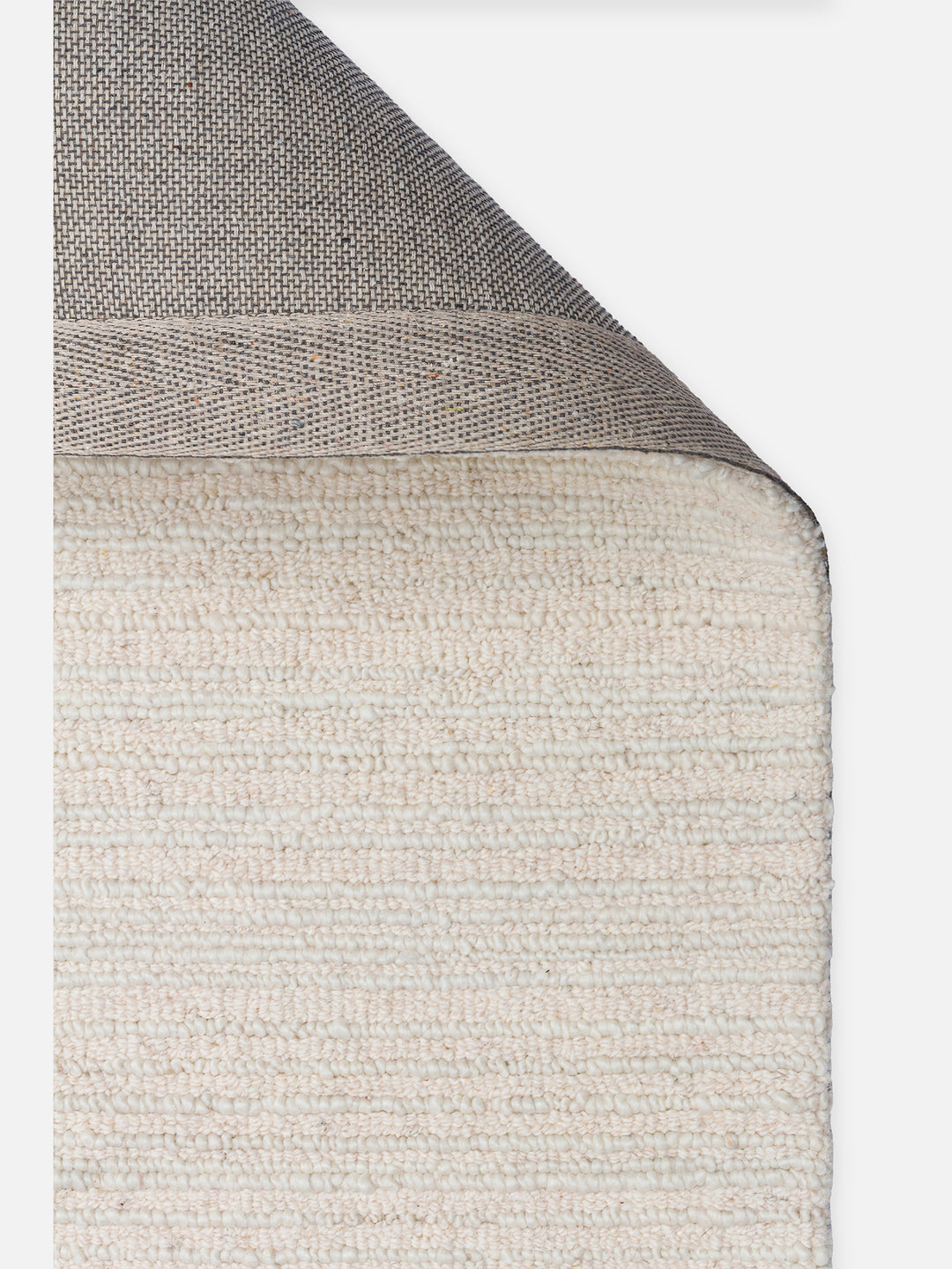 Barcelona Series Wool and Cotton Blend Handwoven Rug IVORY