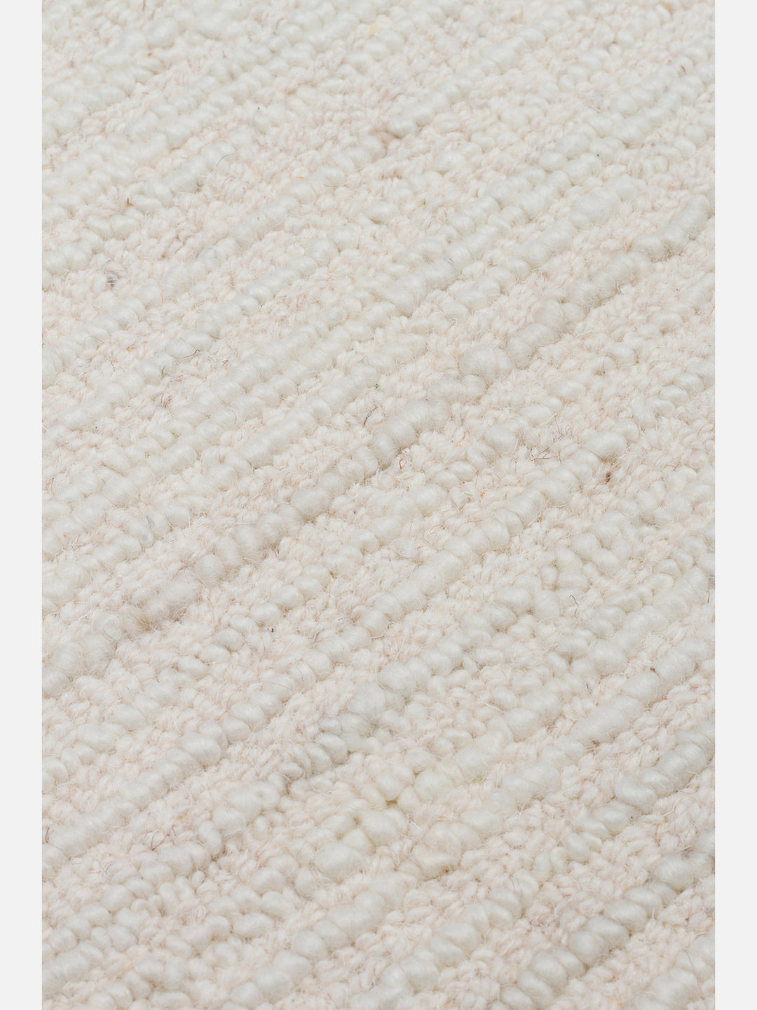 Barcelona Series Wool and Cotton Blend Handwoven Rug IVORY