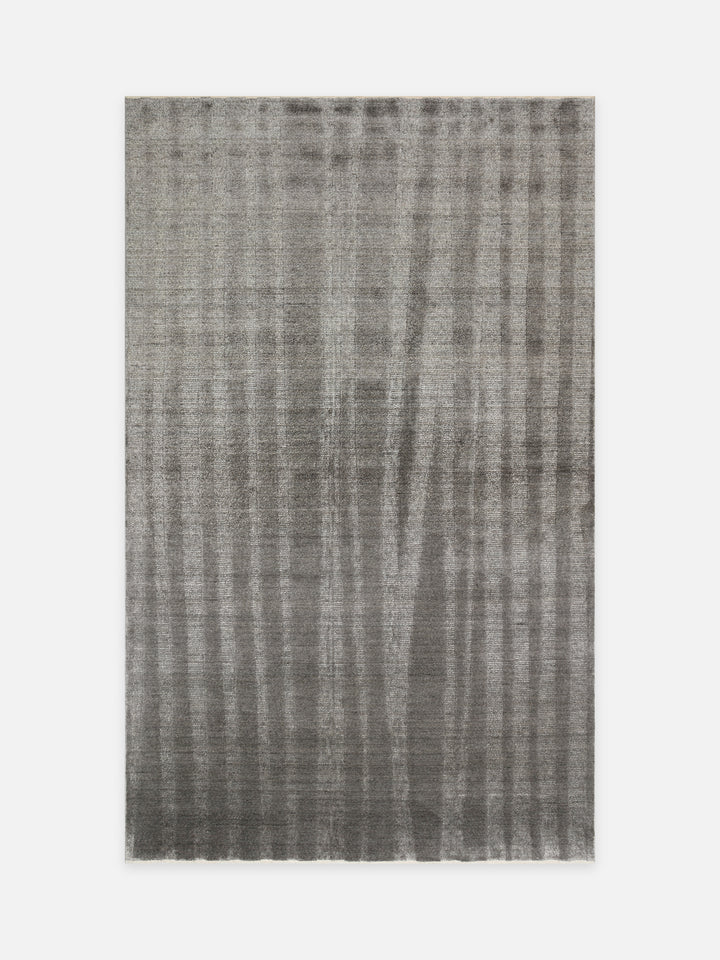 Brasilia El Emeğiyle Üretilen Modern Sade Şık TENCEL™ Özel Kara Tezgah Halısı 01 ANTHRACITE - Carpetdocia - kusbakisi