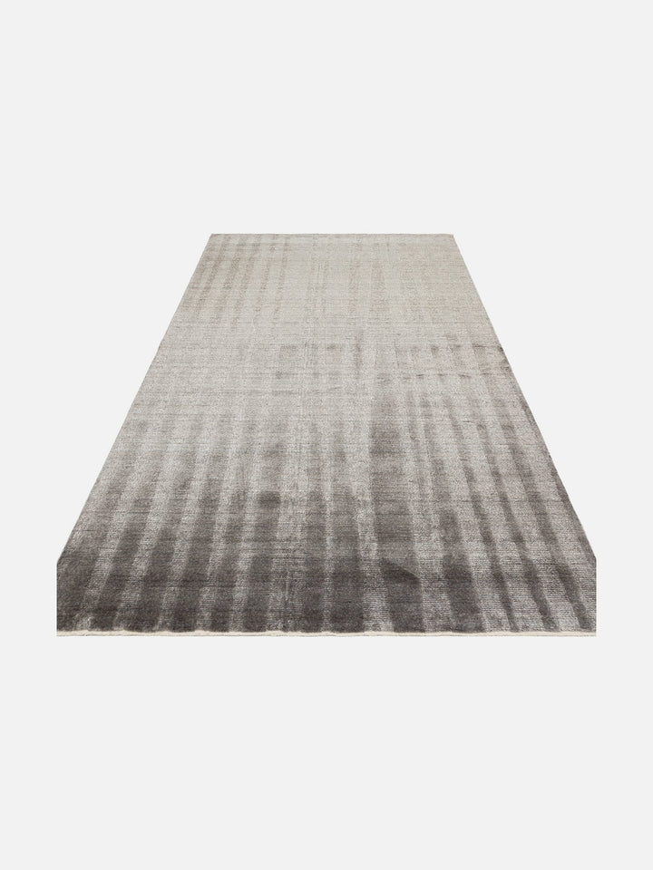 Brasilia El Emeğiyle Üretilen Modern Sade Şık TENCEL™ Özel Kara Tezgah Halısı 01 ANTHRACITE - Carpetdocia