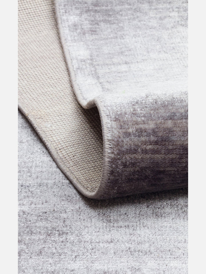 Brasilia El Emeğiyle Üretilen Modern Sade Şık TENCEL™ Özel Kara Tezgah Halısı PLAIN ANTRASIT - Carpetdocia