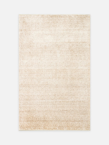 Brasilia El Emeğiyle Üretilen Modern Sade Şık TENCEL™ Özel Kara Tezgah Halısı PLAIN BEIGE - Carpetdocia - kusbakisi