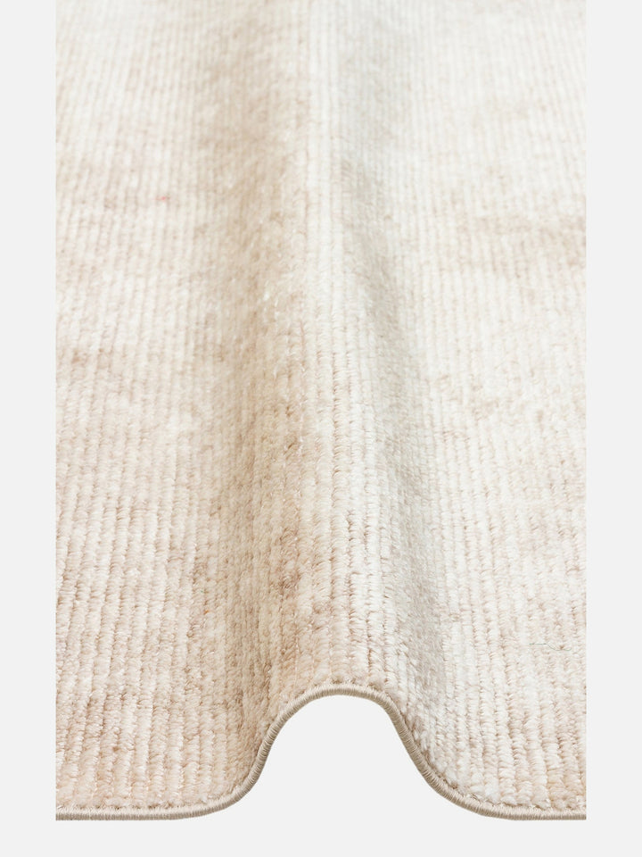 Brasilia El Emeğiyle Üretilen Modern Sade Şık TENCEL™ Özel Kara Tezgah Halısı PLAIN BEIGE - Carpetdocia
