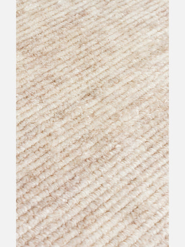 Brasilia El Emeğiyle Üretilen Modern Sade Şık TENCEL™ Özel Kara Tezgah Halısı PLAIN BEIGE - Carpetdocia