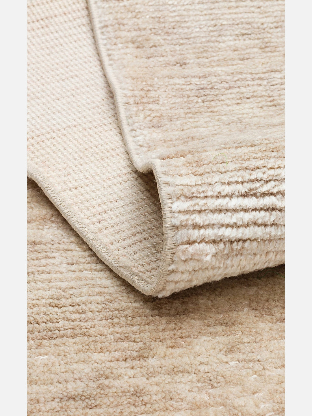 Brasilia El Emeğiyle Üretilen Modern Sade Şık TENCEL™ Özel Kara Tezgah Halısı PLAIN BEIGE - Carpetdocia