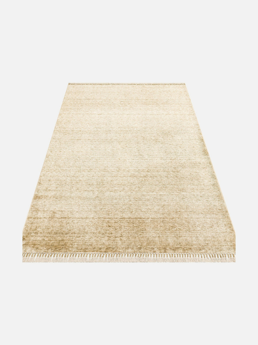 Brasilia El Emeğiyle Üretilen Modern Sade Şık TENCEL™ Özel Kara Tezgah Halısı PLAIN GREEN - Carpetdocia