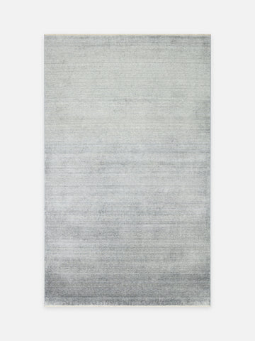 Brasilia El Emeğiyle Üretilen Modern Sade Şık TENCEL™ Özel Kara Tezgah Halısı PLAIN SKY BLUE - Carpetdocia - kusbakisi