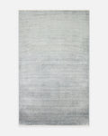 Brasilia Modern Simple Elegant TENCEL™ Handmade Special Black Loom Rug PLAIN SKY BLUE