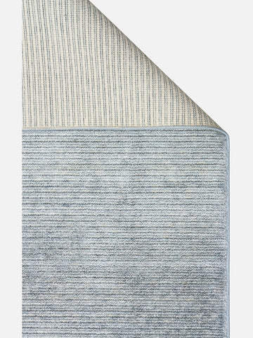 Brasilia El Emeğiyle Üretilen Modern Sade Şık TENCEL™ Özel Kara Tezgah Halısı PLAIN SKY BLUE - Carpetdocia