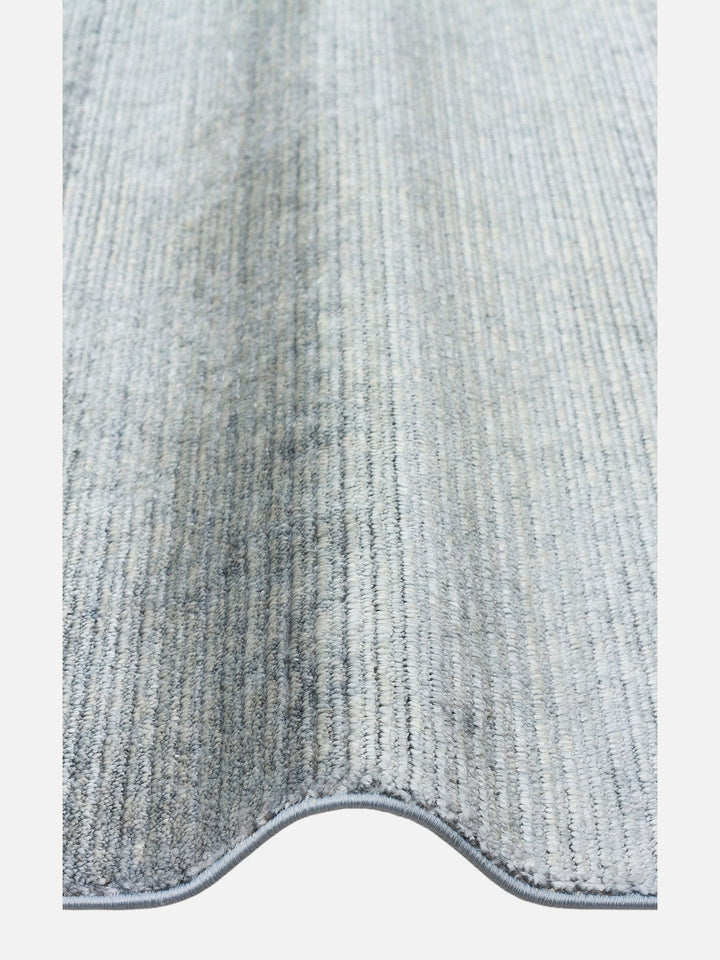 Brasilia El Emeğiyle Üretilen Modern Sade Şık TENCEL™ Özel Kara Tezgah Halısı PLAIN SKY BLUE - Carpetdocia