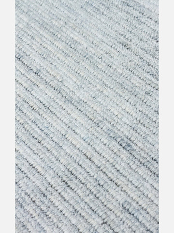 Brasilia El Emeğiyle Üretilen Modern Sade Şık TENCEL™ Özel Kara Tezgah Halısı PLAIN SKY BLUE - Carpetdocia