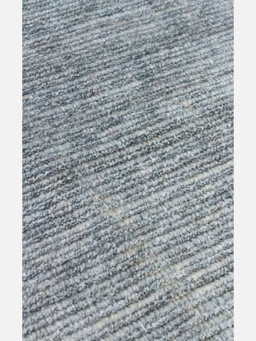 Brasilia El Emeğiyle Üretilen Modern Sade Şık TENCEL™ Özel Kara Tezgah Halısı PLAIN SKY BLUE - Carpetdocia