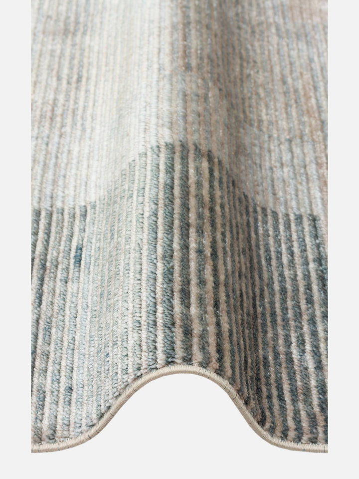 Burj Serisi %100 Naturel El Emeğiyle Üretilen TENCEL™ Kara Tezgah Halı 01 SKY VIZON - Carpetdocia