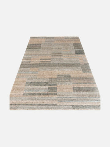 Burj Serisi %100 Naturel El Emeğiyle Üretilen TENCEL™ Kara Tezgah Halı 01 SKY VIZON - Carpetdocia