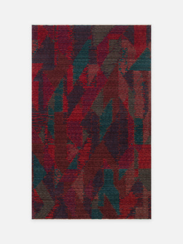 Burj Serisi %100 Naturel El Emeğiyle Üretilen TENCEL™ Kara Tezgah Halı 02 BERRY - Carpetdocia - kusbakisi