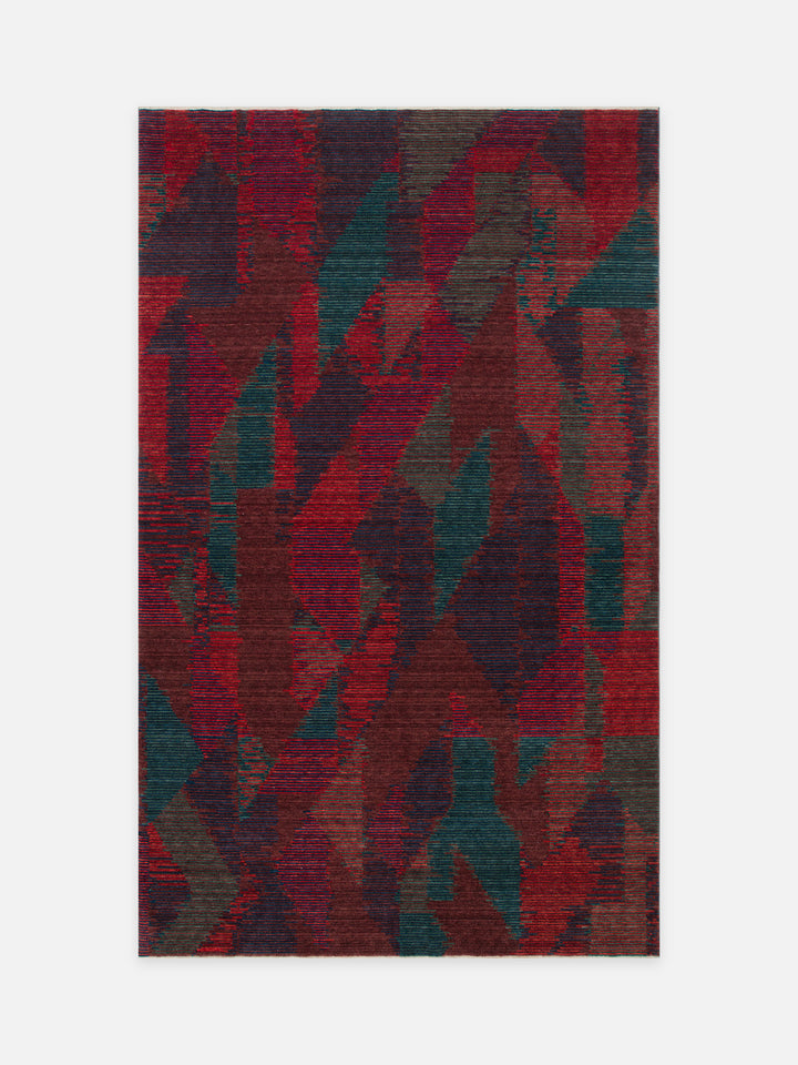 Burj Serisi %100 Naturel El Emeğiyle Üretilen TENCEL™ Kara Tezgah Halı 02 BERRY - Carpetdocia - kusbakisi