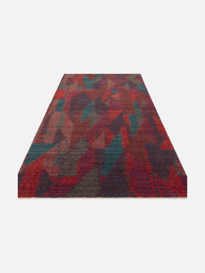 Burj Serisi %100 Naturel El Emeğiyle Üretilen TENCEL™ Kara Tezgah Halı 02 BERRY - Carpetdocia