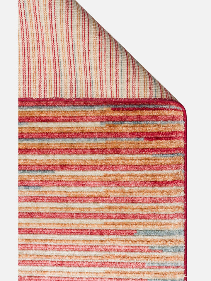 Burj Serisi %100 Naturel El Emeğiyle Üretilen TENCEL™ Kara Tezgah Halı 03 MULTY - Carpetdocia