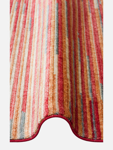 Burj Serisi %100 Naturel El Emeğiyle Üretilen TENCEL™ Kara Tezgah Halı 03 MULTY - Carpetdocia