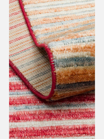 Burj Serisi %100 Naturel El Emeğiyle Üretilen TENCEL™ Kara Tezgah Halı 03 MULTY - Carpetdocia
