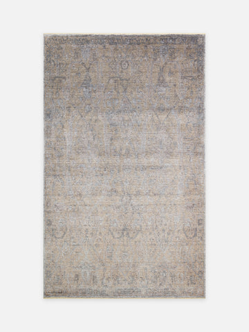 Çırağan %100 Naturel Özel Işıltılı El Emeği ile Özel Tezgahlarda Üretilen TENCEL™ Uşak Halısı 01 BEG - Carpetdocia - kusbakisi