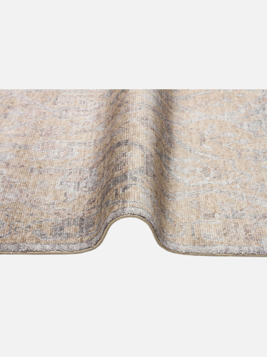 Çırağan %100 Naturel Özel Işıltılı El Emeği ile Özel Tezgahlarda Üretilen TENCEL™ Uşak Halısı 01 BEG - Carpetdocia