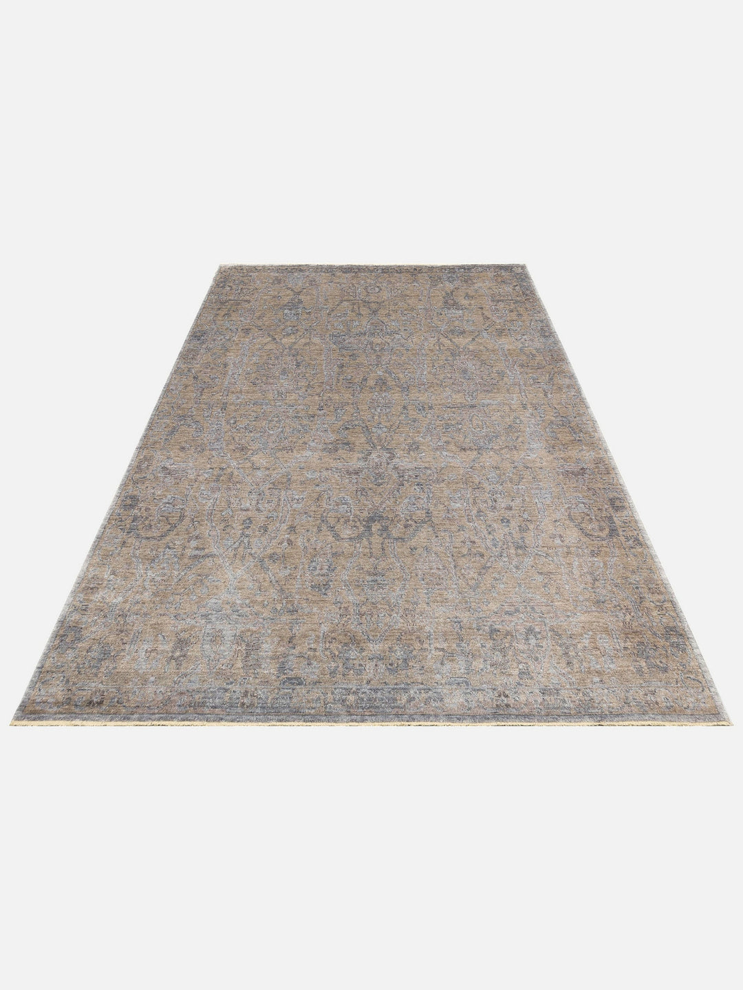 Çırağan %100 Naturel Özel Işıltılı El Emeği ile Özel Tezgahlarda Üretilen TENCEL™ Uşak Halısı 01 BEG - Carpetdocia