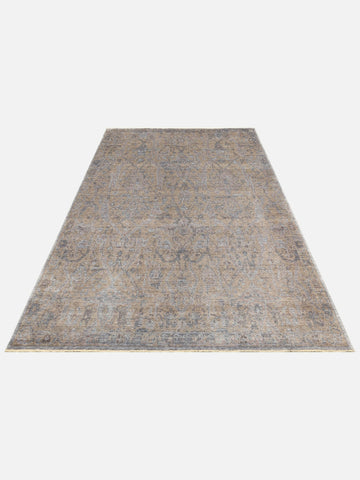 Çırağan %100 Naturel Özel Işıltılı El Emeği ile Özel Tezgahlarda Üretilen TENCEL™ Uşak Halısı 01 BEG - Carpetdocia
