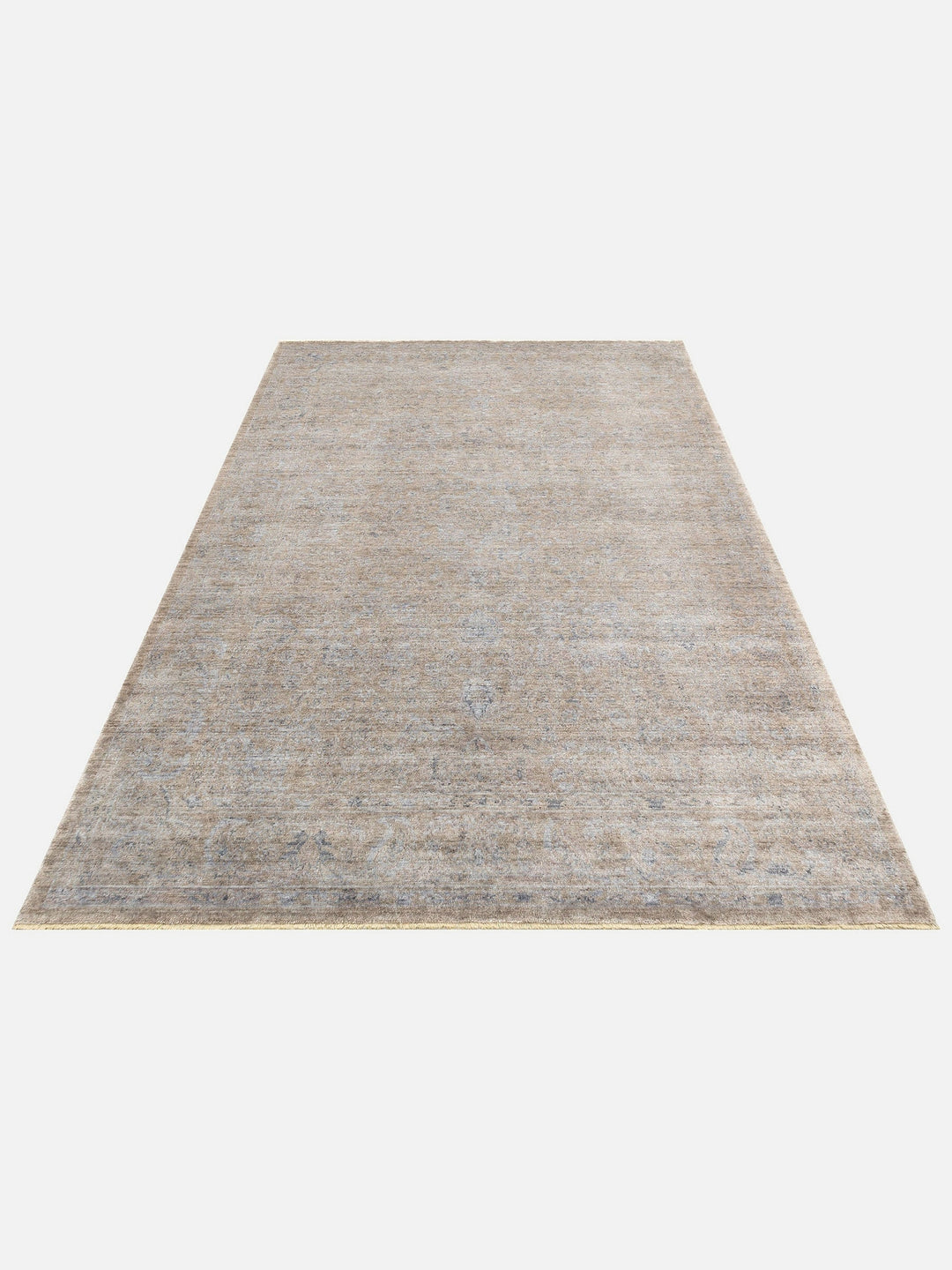 Çırağan %100 Naturel Özel Işıltılı El Emeği ile Özel Tezgahlarda Üretilen TENCEL™ Uşak Halısı 02 BEG - Carpetdocia