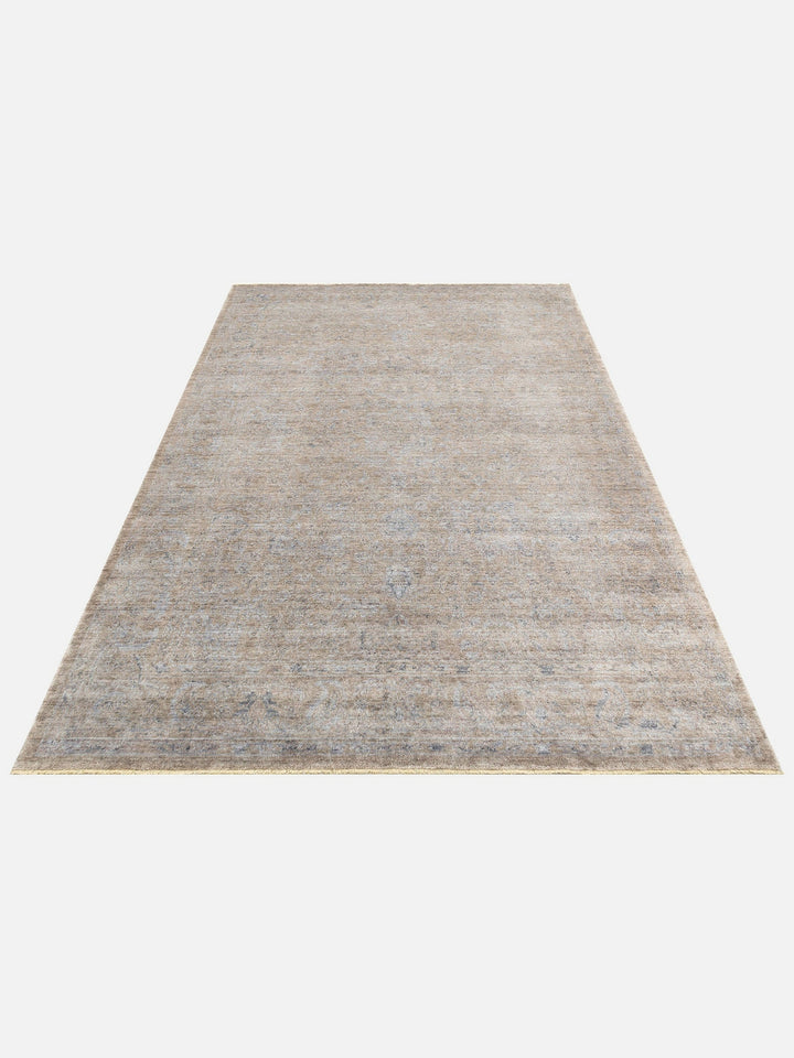 Çırağan %100 Naturel Özel Işıltılı El Emeği ile Özel Tezgahlarda Üretilen TENCEL™ Uşak Halısı 02 BEG - Carpetdocia