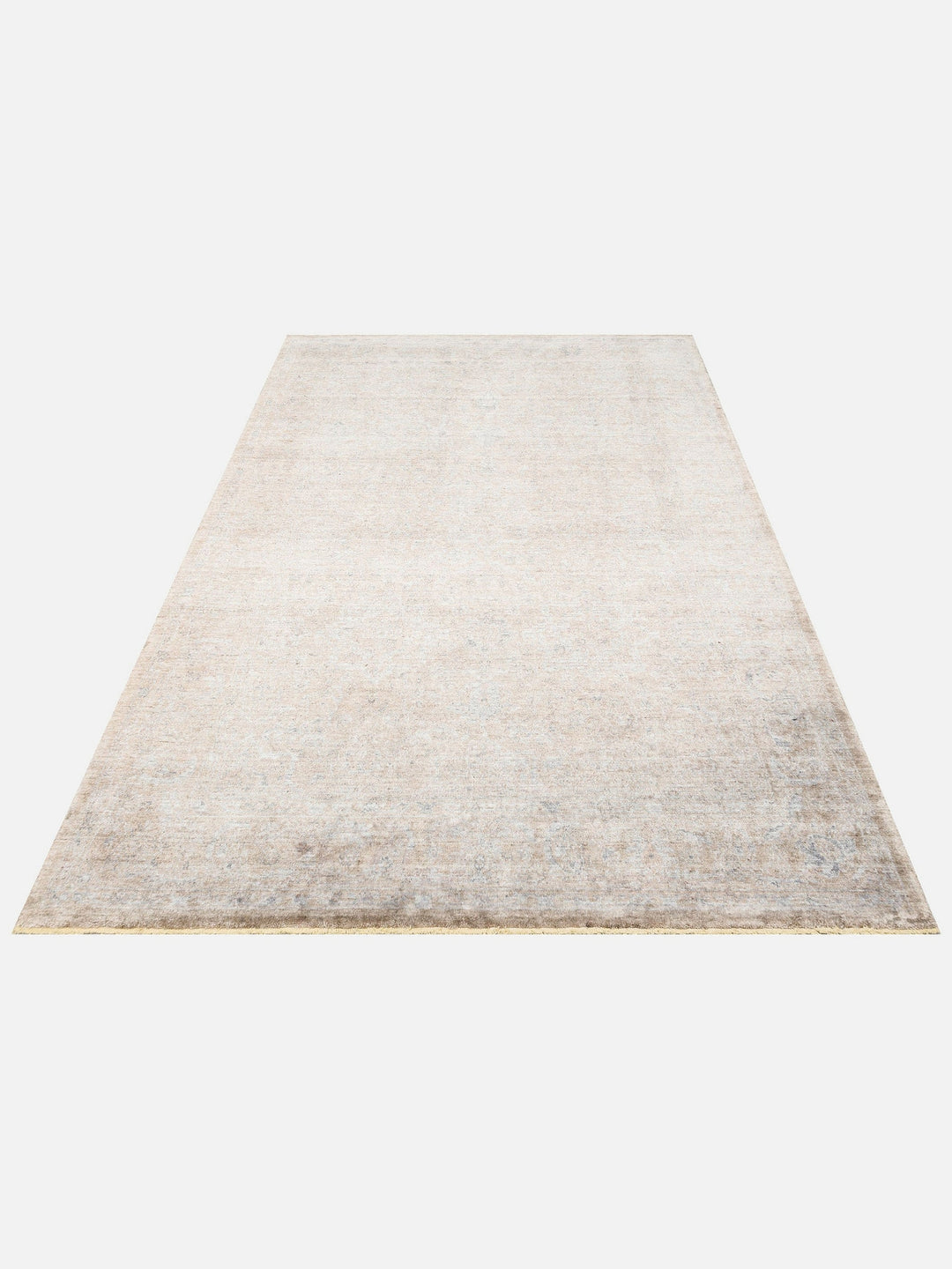 Çırağan %100 Naturel Özel Işıltılı El Emeği ile Özel Tezgahlarda Üretilen TENCEL™ Uşak Halısı 02 BEG - Carpetdocia