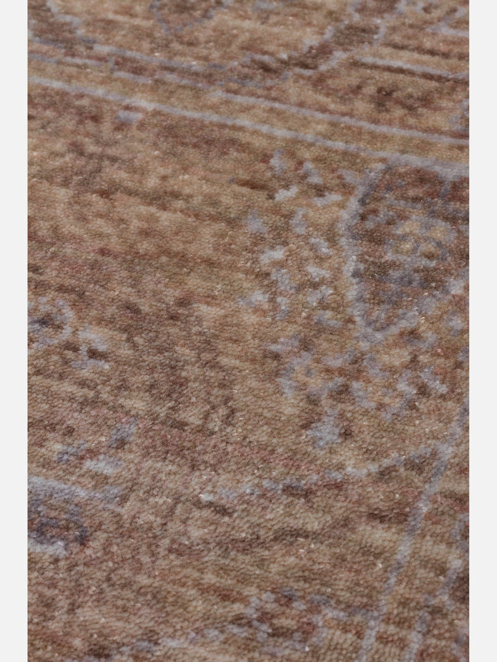 Çırağan %100 Naturel Özel Işıltılı El Emeği ile Özel Tezgahlarda Üretilen TENCEL™ Uşak Halısı 03 BEG - Carpetdocia