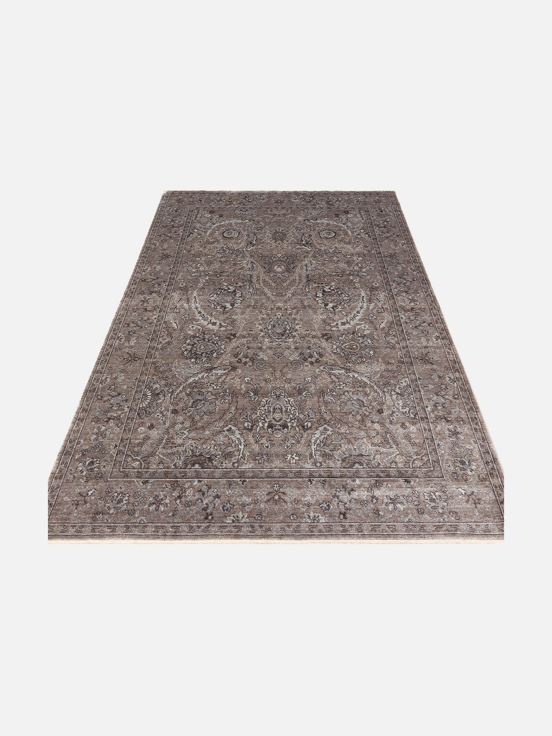 Çırağan %100 Naturel Özel Işıltılı El Emeği ile Özel Tezgahlarda Üretilen TENCEL™ Uşak Halısı 07SMGR - Carpetdocia