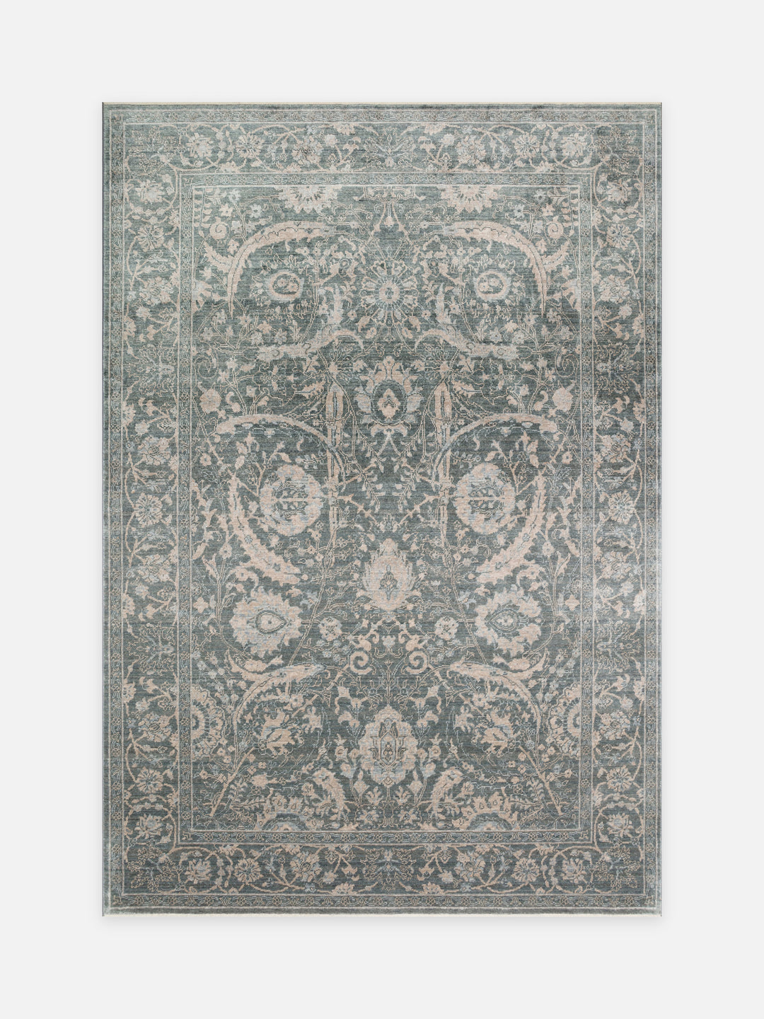 Çırağan %100 Naturel Özel Işıltılı El Emeği ile Özel Tezgahlarda Üretilen TENCEL™ Uşak Halısı 07SVZ - Carpetdocia - kusbakisi