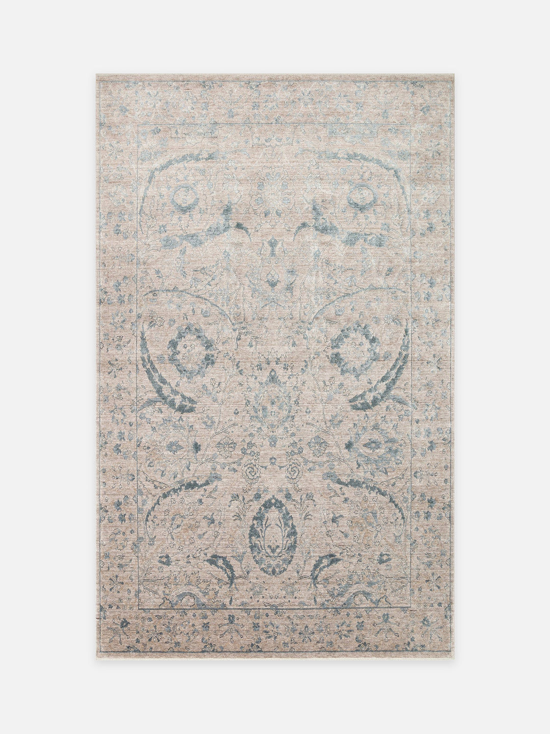 Çırağan %100 Naturel Özel Işıltılı El Emeği ile Özel Tezgahlarda Üretilen TENCEL™ Uşak Halısı 07VSKY - Carpetdocia - kusbakisi