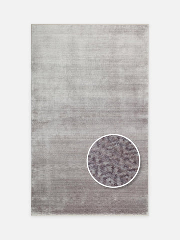 Çırağan %100 Naturel Özel Işıltılı El Emeği ile Özel Tezgahlarda Üretilen TENCEL™ Uşak Halısı 08GREY - Carpetdocia - kusbakisi
