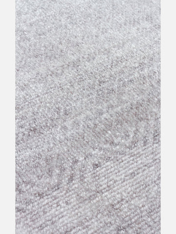 Çırağan %100 Naturel Özel Işıltılı El Emeği ile Özel Tezgahlarda Üretilen TENCEL™ Uşak Halısı 08GREY - Carpetdocia
