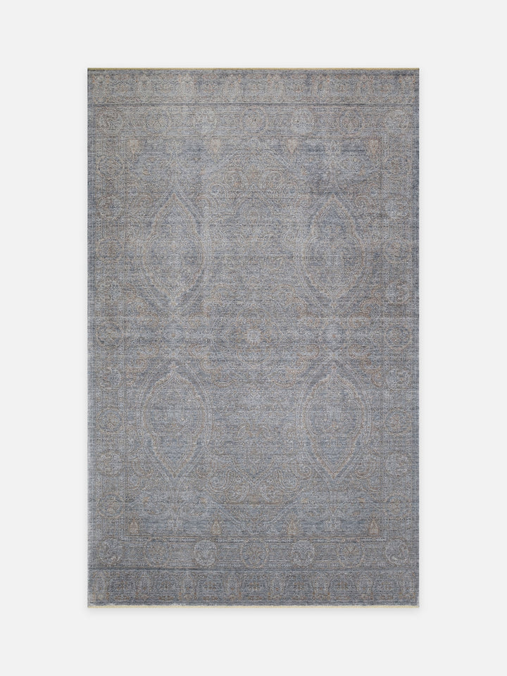 Çırağan %100 Naturel Özel Işıltılı El Emeği ile Özel Tezgahlarda Üretilen TENCEL™ Uşak Halısı 3DGRBZ - Carpetdocia - kusbakisi