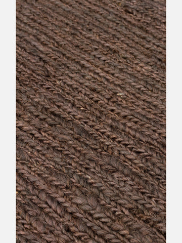 Coffee %100 Naturel Kendir Oturma Odası Salon Koridor Antre Yatak Odası Örgü Halı PLAIN BROWN - Carpetdocia