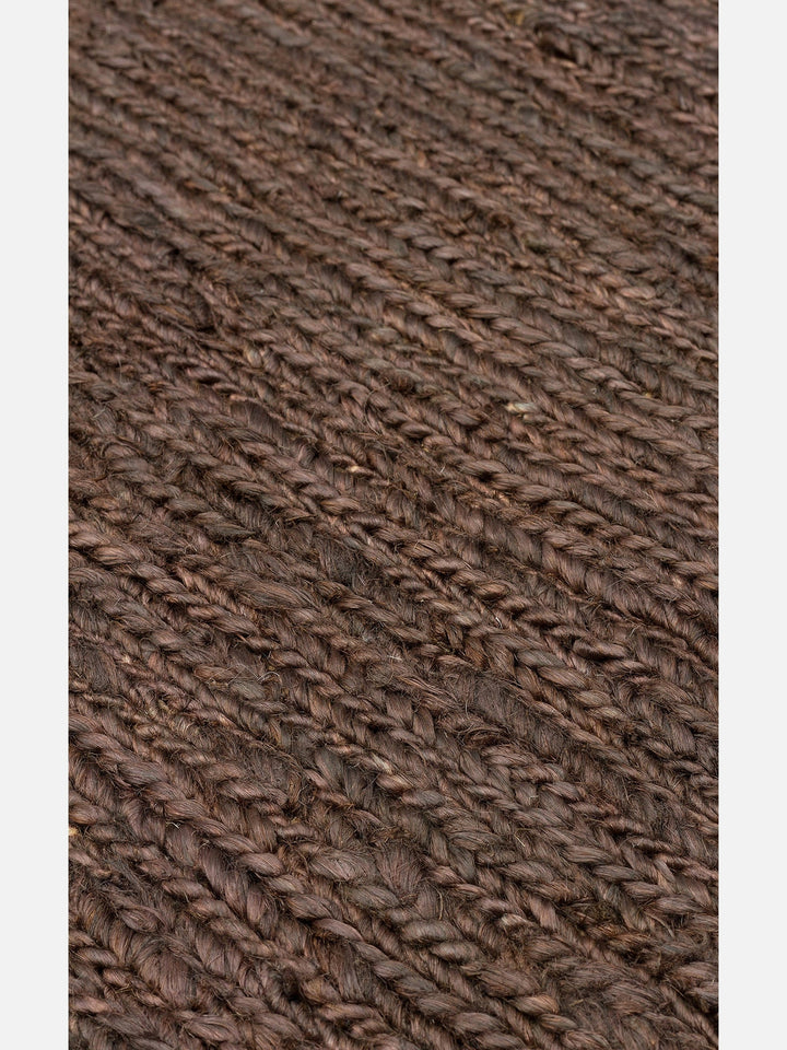 Coffee %100 Naturel Kendir Oturma Odası Salon Koridor Antre Yatak Odası Örgü Halı PLAIN BROWN - Carpetdocia