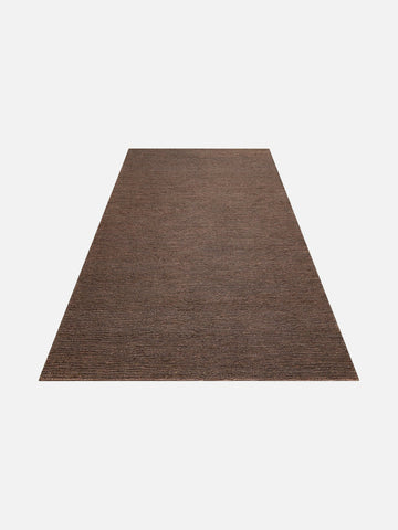 Coffee %100 Naturel Kendir Oturma Odası Salon Koridor Antre Yatak Odası Örgü Halı PLAIN BROWN - Carpetdocia