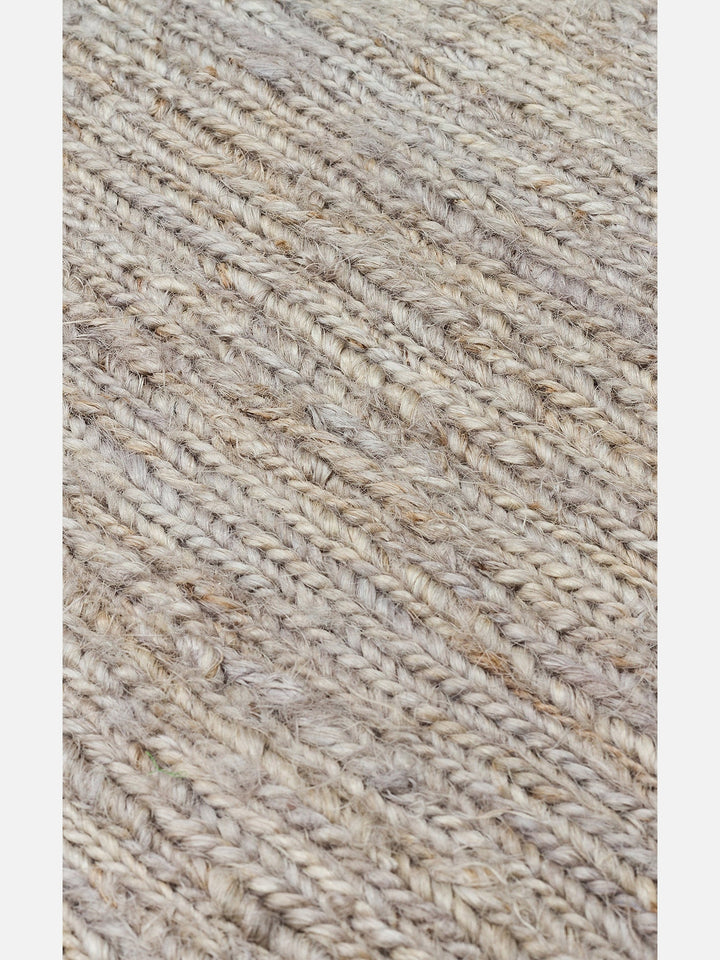 Coffee %100 Naturel Kendir Oturma Odası Salon Koridor Antre Yatak Odası Örgü Halı PLAIN GREY - Carpetdocia